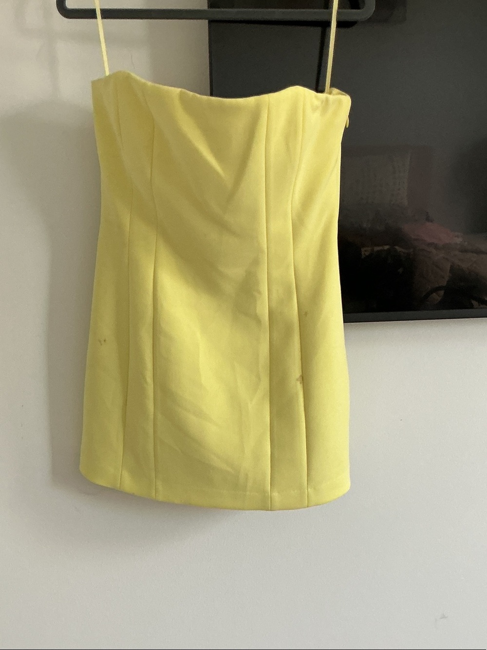A.L.C. Strapless Lemon Mini Dress